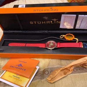 STUHRLING Swiss watch NWT and authentication paper